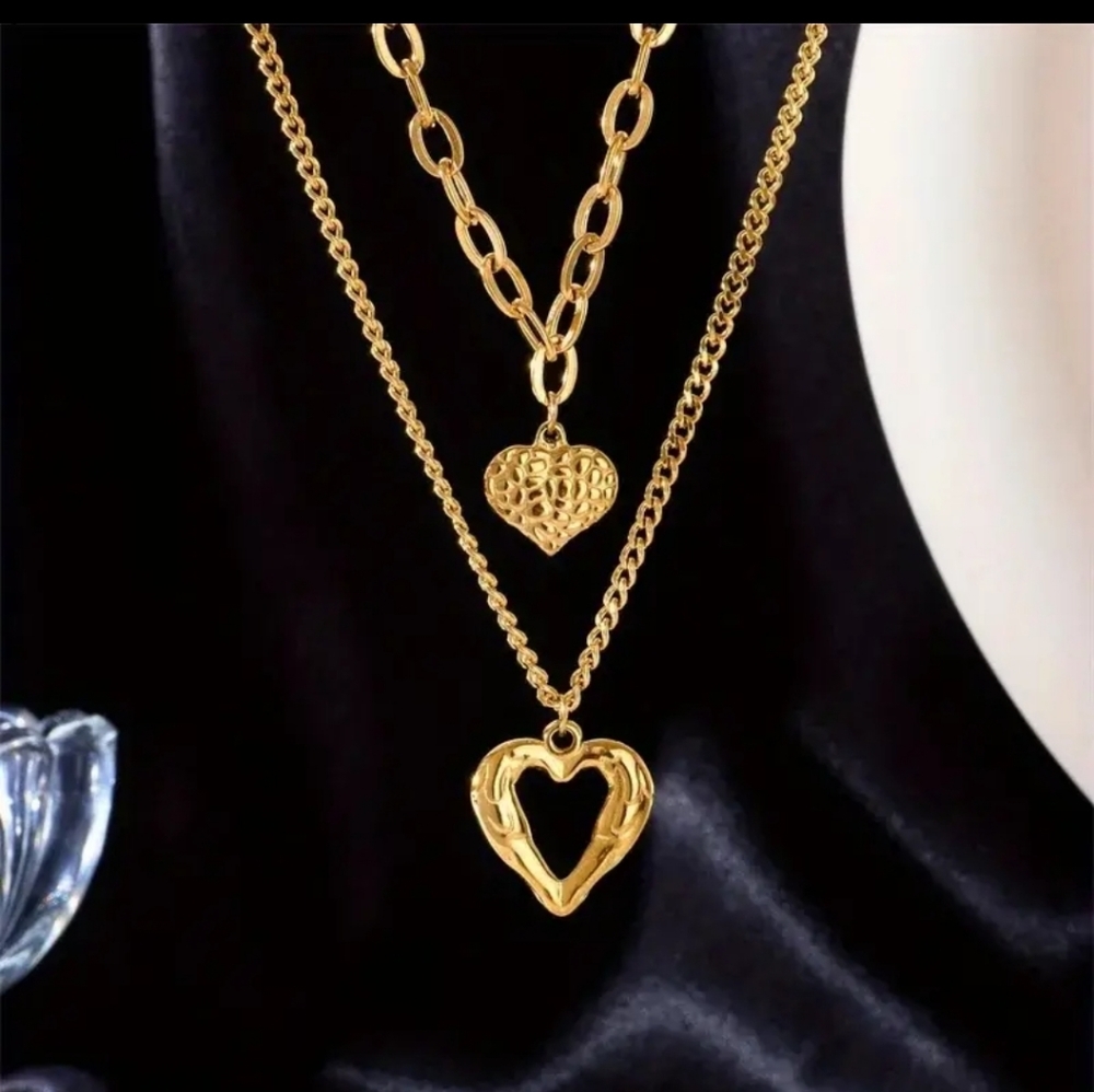 NEW! Layers necklace stainless steel - Picture 4 of 6